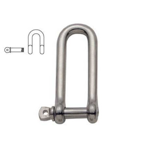 316 stainless steel long dee shackle 10x80x20 mm