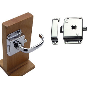 surface mount rim lock with inner dead-bolt and box striker 72 x 46 mm