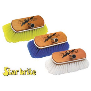 Medium Deck Cleaning Brush with Wooden Handle - Shurhold
