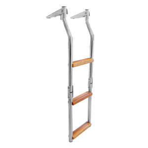 aisi 316 stainless steel ladders 3 wood steps
